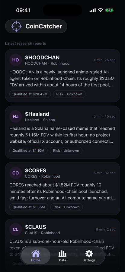 Live report feed
